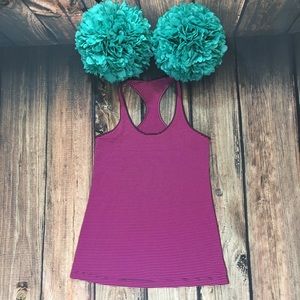 LULULEMON plum and fuscia cool Razorback tank top